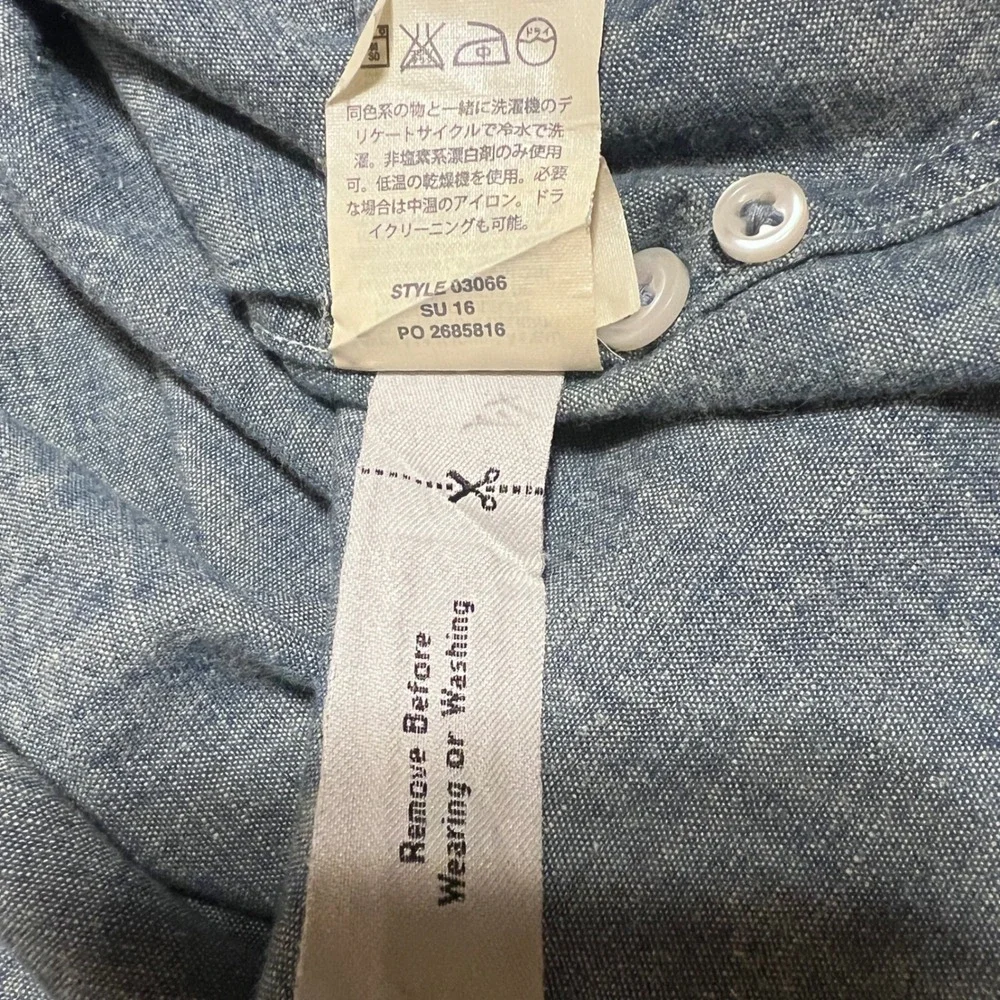 J Crew Slim Fit Chambray Button Down Shirt, Mens‎ Size XL